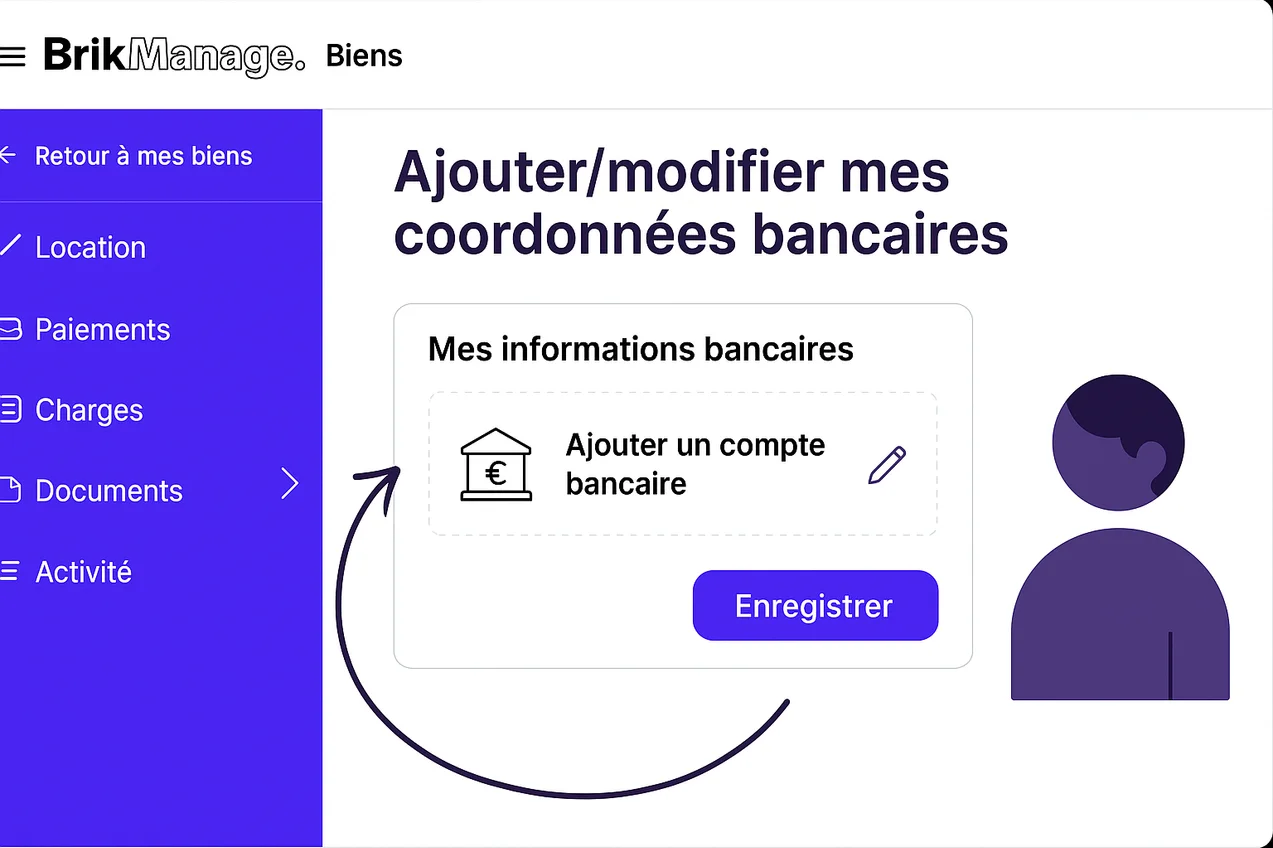 Comment ajouter ou modifier mes coordonnées bancaires pour les loyers des locataires ?